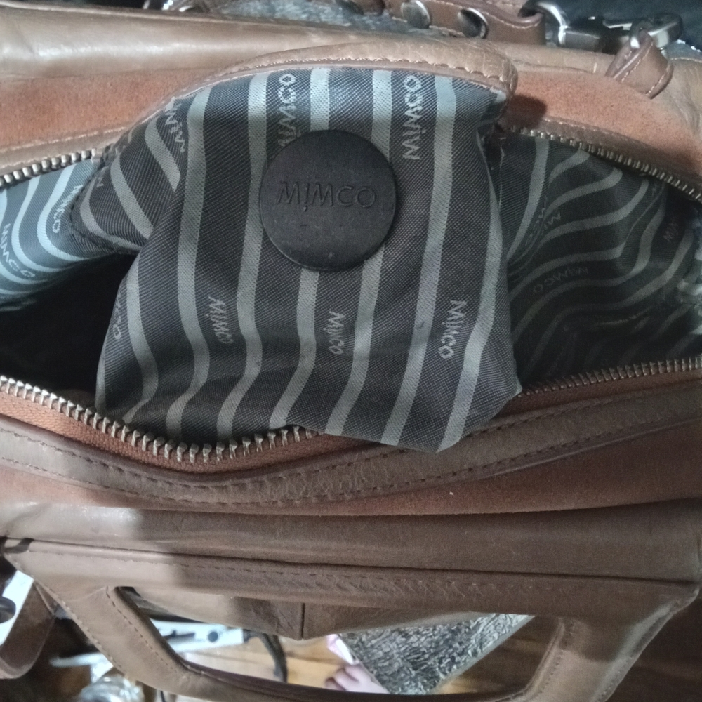 ‼️L👀K‼️ 🤑QUICK SALE🤑  MIMCO BROWN PURSE HANDBAG IN EXC.COND.  INSIDE & OUT - Picture 10 of 11